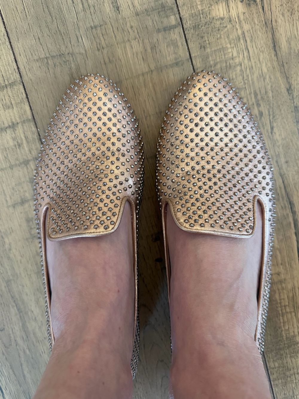 Miu Miu metallic studded smoking slippers flats SIZE 38.5